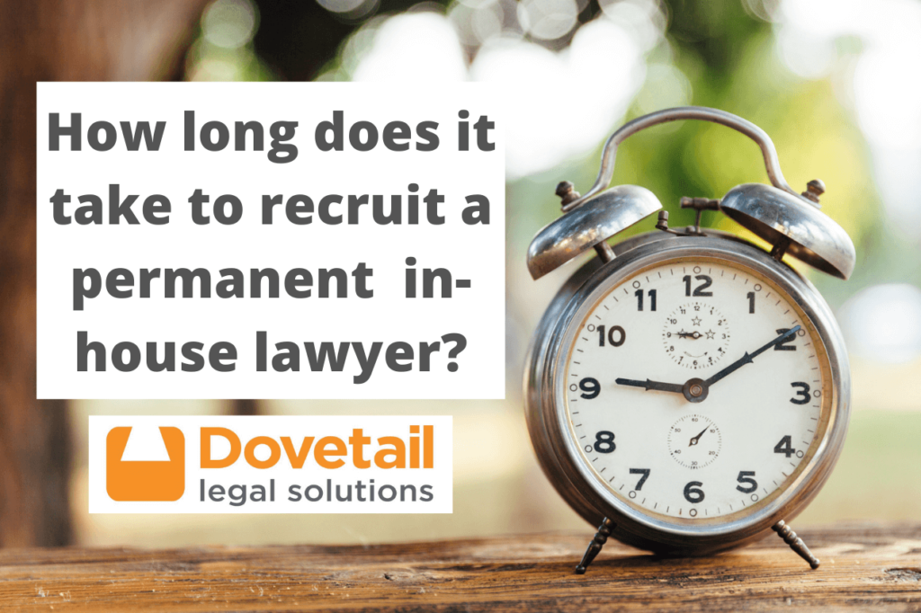 How long does it take to recruit a permanent in-house lawyer?